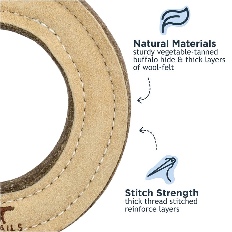 Tall Tails Ring Natural Leather Fetch Toy for Dogs - Image 4